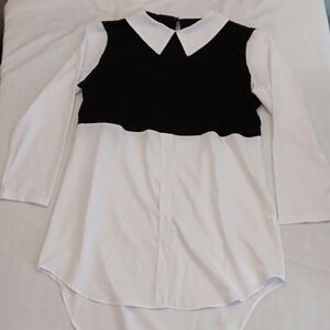 NEW Black and White Women's Collared Top/Dress